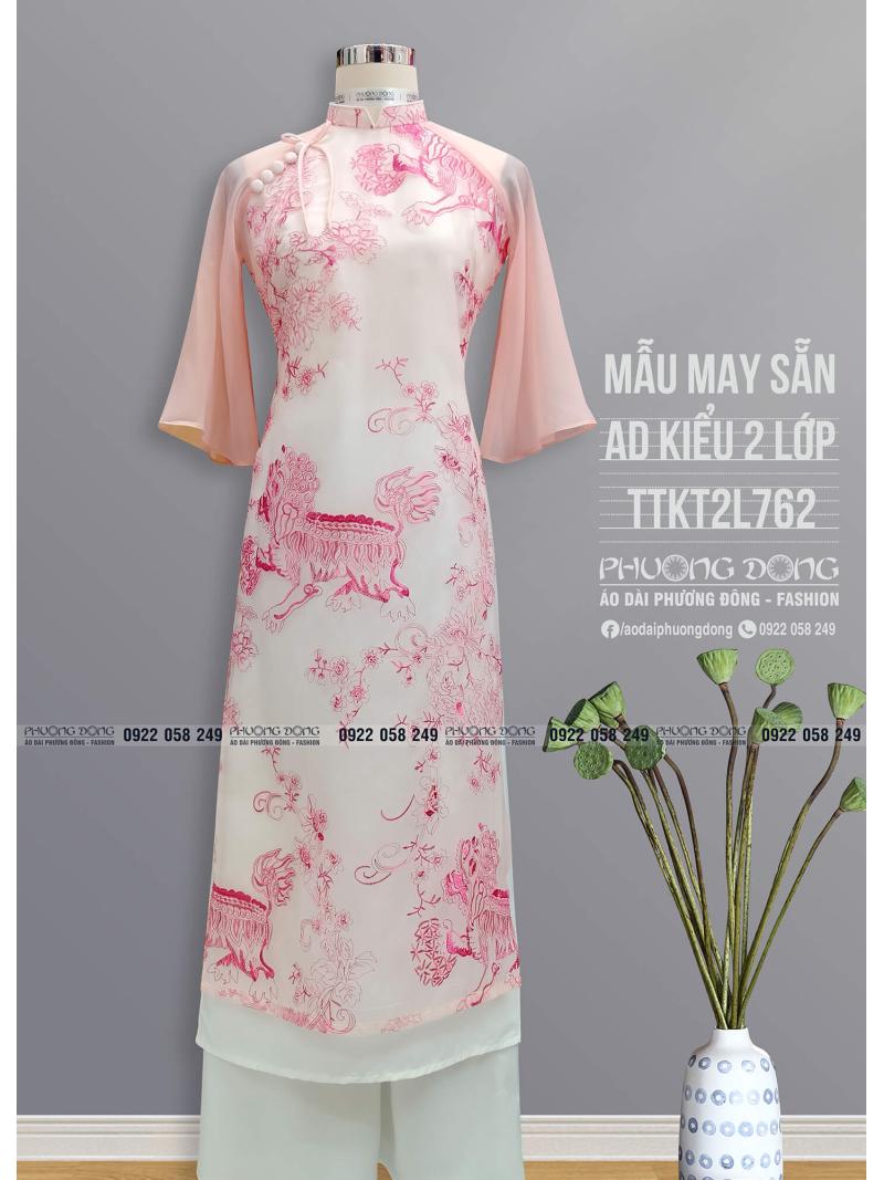 Áo Dài Phom Trẻ 2 Lớp 4 Tà TTK2L762